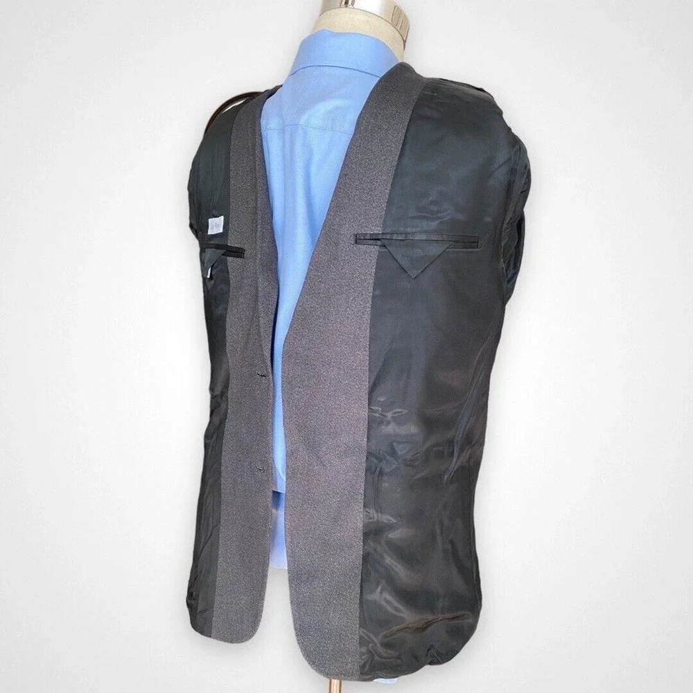 Chaps Mens Size 52 Blazer Sport Coat Gray Casual Career Jacket‎